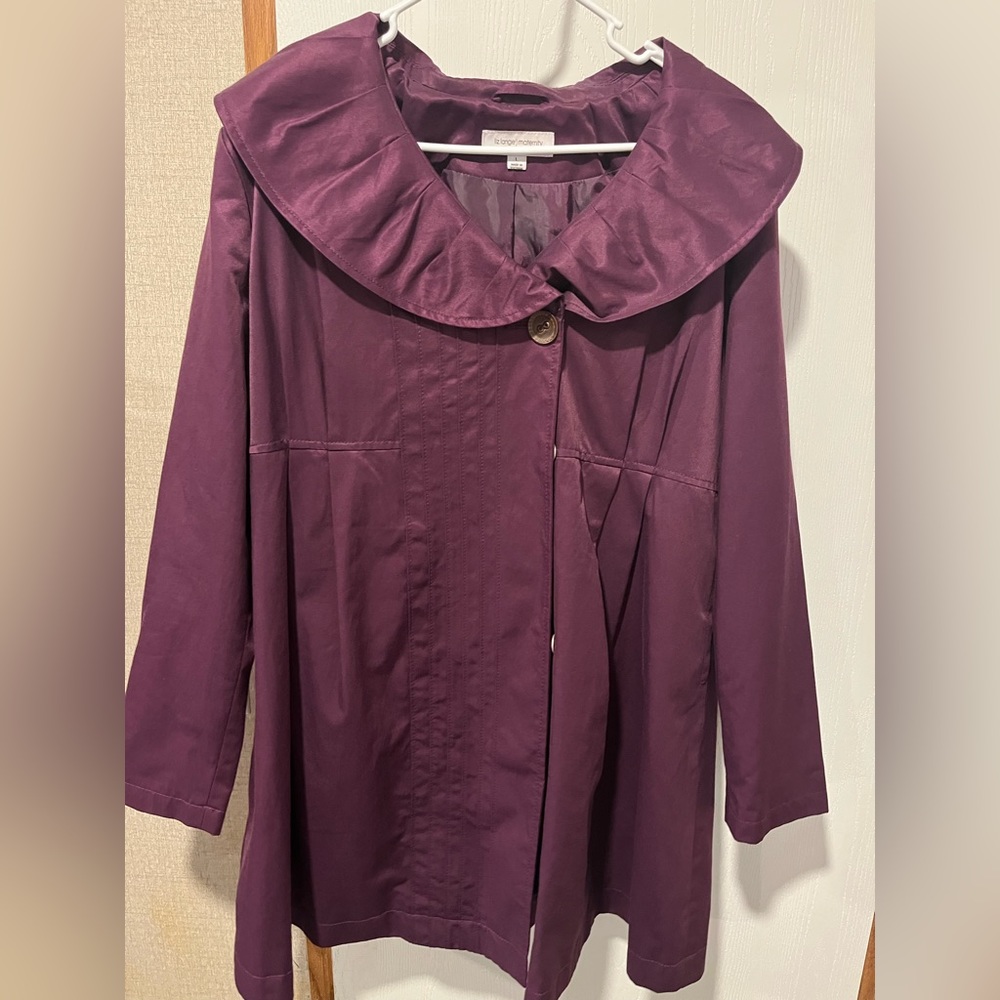 Beautiful plum purple maternity coat size Large